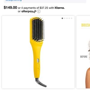 EUC The Brush Crush Heated Straightening Brush